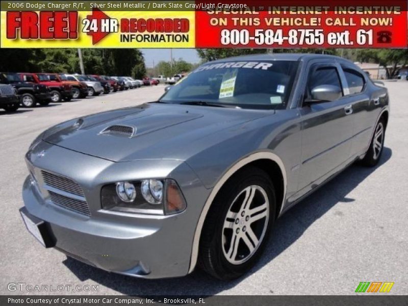 Silver Steel Metallic / Dark Slate Gray/Light Graystone 2006 Dodge Charger R/T