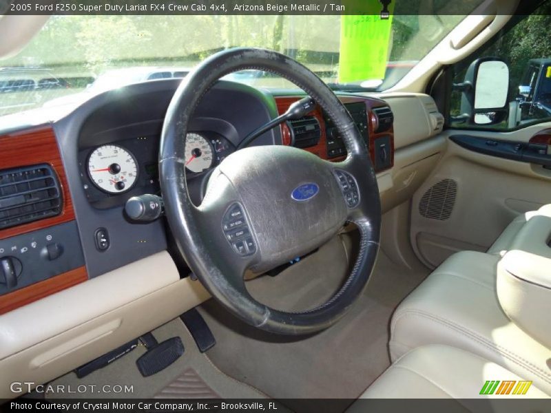 Arizona Beige Metallic / Tan 2005 Ford F250 Super Duty Lariat FX4 Crew Cab 4x4