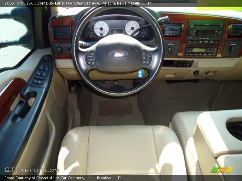 Arizona Beige Metallic / Tan 2005 Ford F250 Super Duty Lariat FX4 Crew Cab 4x4