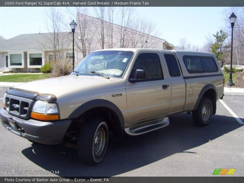 Harvest Gold Metallic / Medium Prairie Tan 2000 Ford Ranger XL SuperCab 4x4