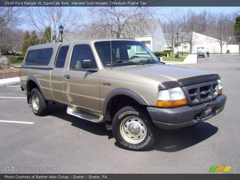 Harvest Gold Metallic / Medium Prairie Tan 2000 Ford Ranger XL SuperCab 4x4