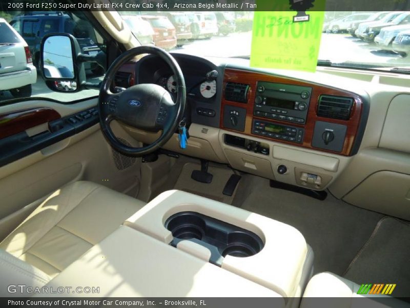 Arizona Beige Metallic / Tan 2005 Ford F250 Super Duty Lariat FX4 Crew Cab 4x4