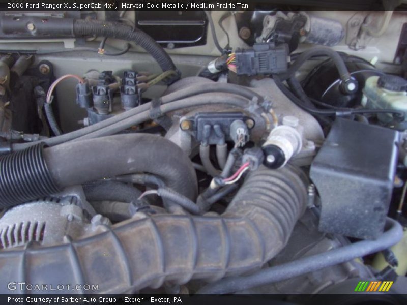 Harvest Gold Metallic / Medium Prairie Tan 2000 Ford Ranger XL SuperCab 4x4