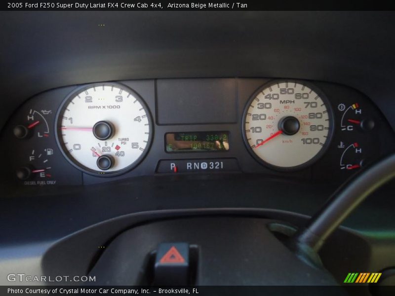 Arizona Beige Metallic / Tan 2005 Ford F250 Super Duty Lariat FX4 Crew Cab 4x4