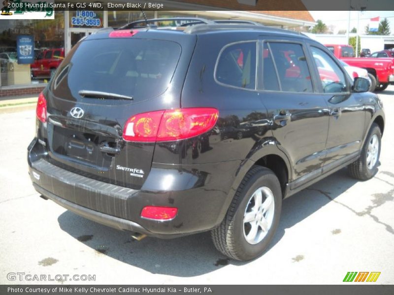 Ebony Black / Beige 2008 Hyundai Santa Fe GLS 4WD