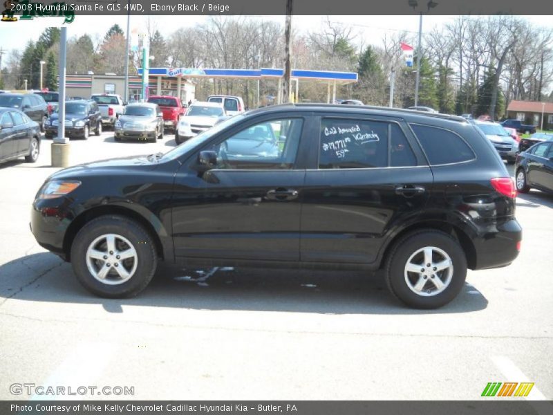 Ebony Black / Beige 2008 Hyundai Santa Fe GLS 4WD