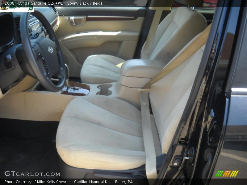 Ebony Black / Beige 2008 Hyundai Santa Fe GLS 4WD