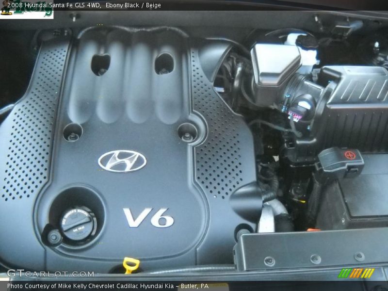 Ebony Black / Beige 2008 Hyundai Santa Fe GLS 4WD