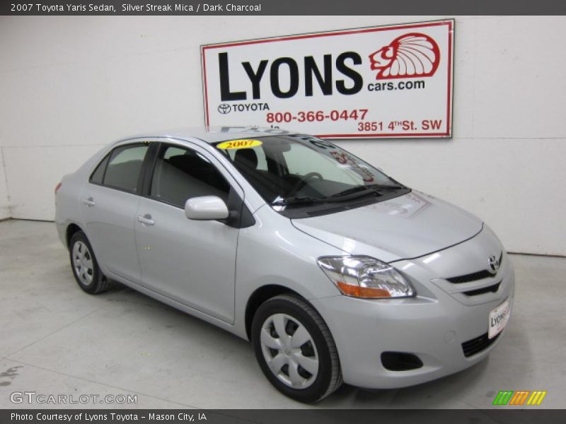 Silver Streak Mica / Dark Charcoal 2007 Toyota Yaris Sedan