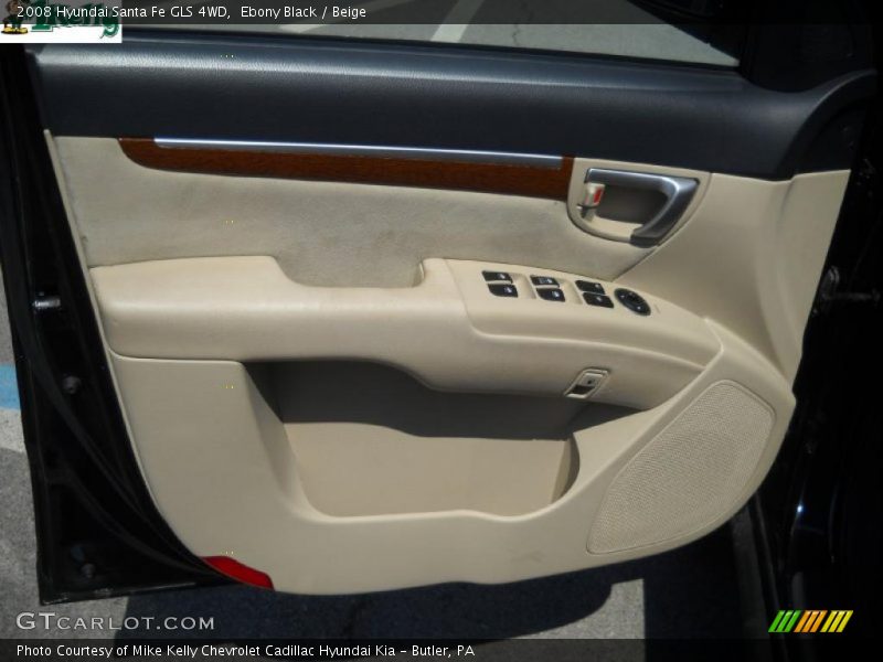 Ebony Black / Beige 2008 Hyundai Santa Fe GLS 4WD