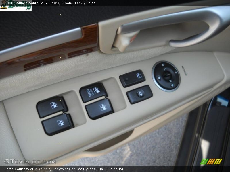 Ebony Black / Beige 2008 Hyundai Santa Fe GLS 4WD