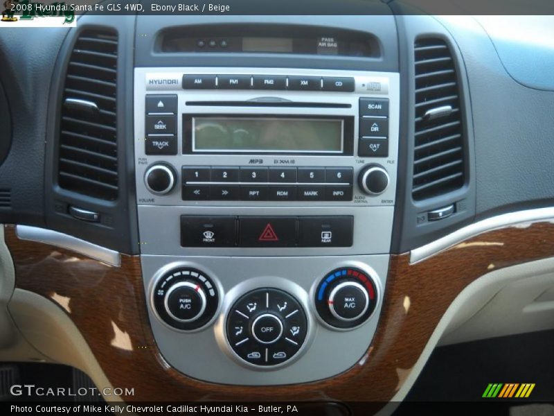 Ebony Black / Beige 2008 Hyundai Santa Fe GLS 4WD