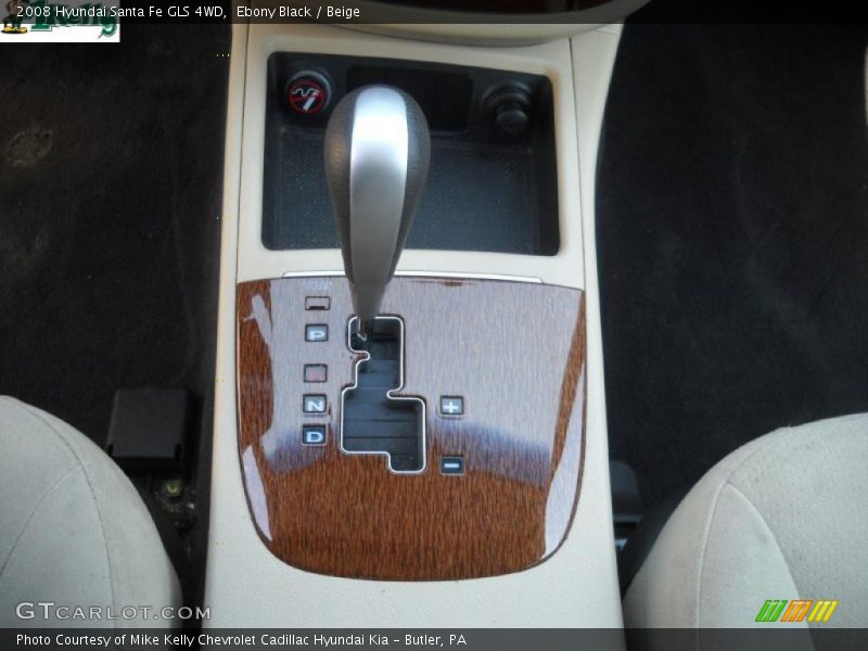 Ebony Black / Beige 2008 Hyundai Santa Fe GLS 4WD