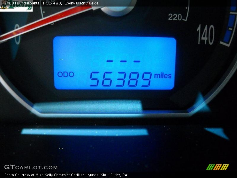 Ebony Black / Beige 2008 Hyundai Santa Fe GLS 4WD