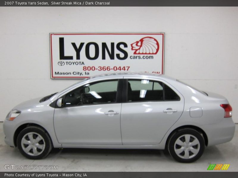 Silver Streak Mica / Dark Charcoal 2007 Toyota Yaris Sedan
