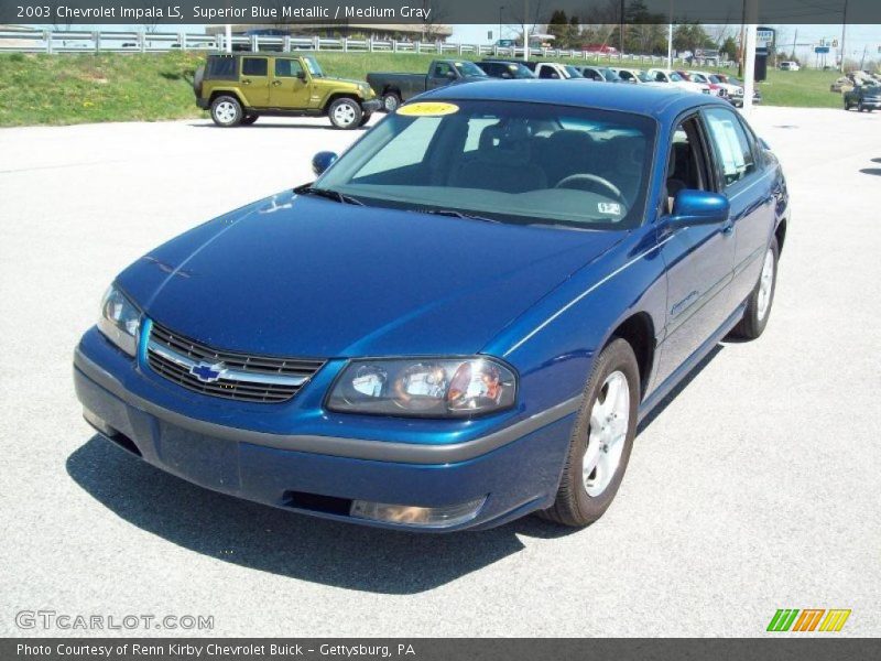 Superior Blue Metallic / Medium Gray 2003 Chevrolet Impala LS