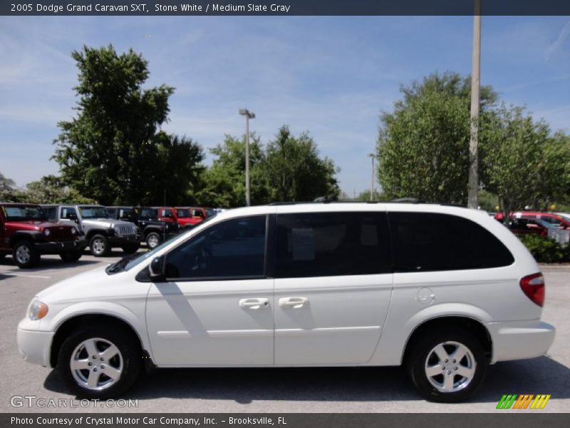Stone White / Medium Slate Gray 2005 Dodge Grand Caravan SXT