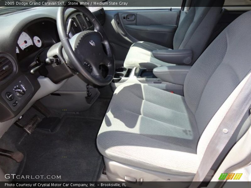 Stone White / Medium Slate Gray 2005 Dodge Grand Caravan SXT