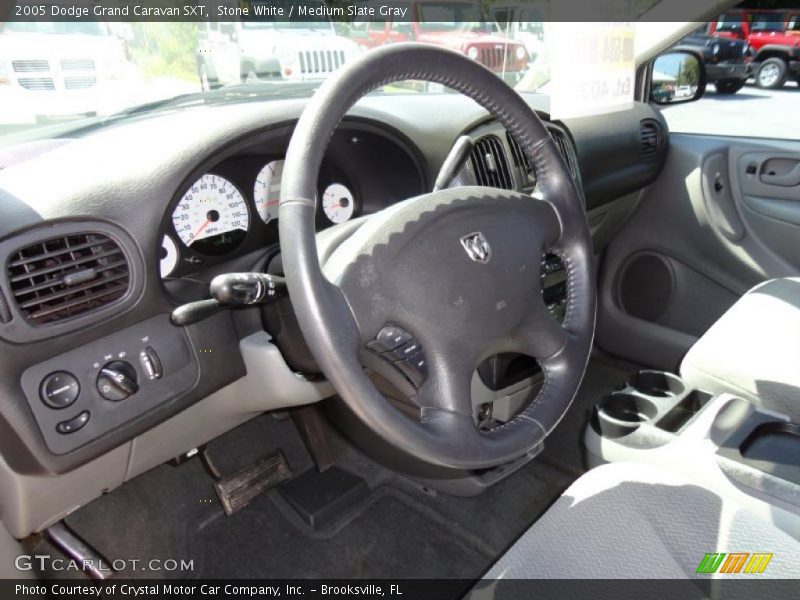 Stone White / Medium Slate Gray 2005 Dodge Grand Caravan SXT