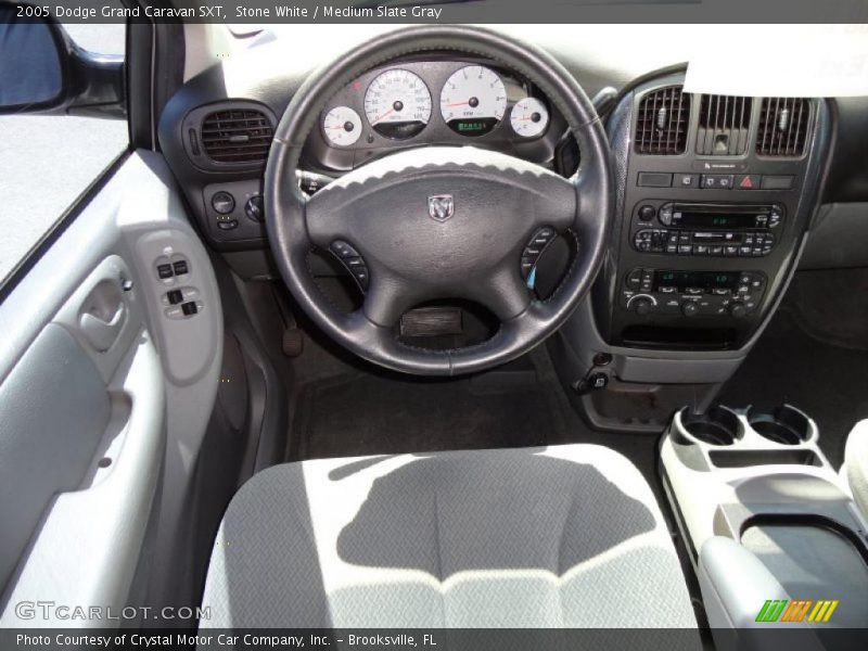 Stone White / Medium Slate Gray 2005 Dodge Grand Caravan SXT