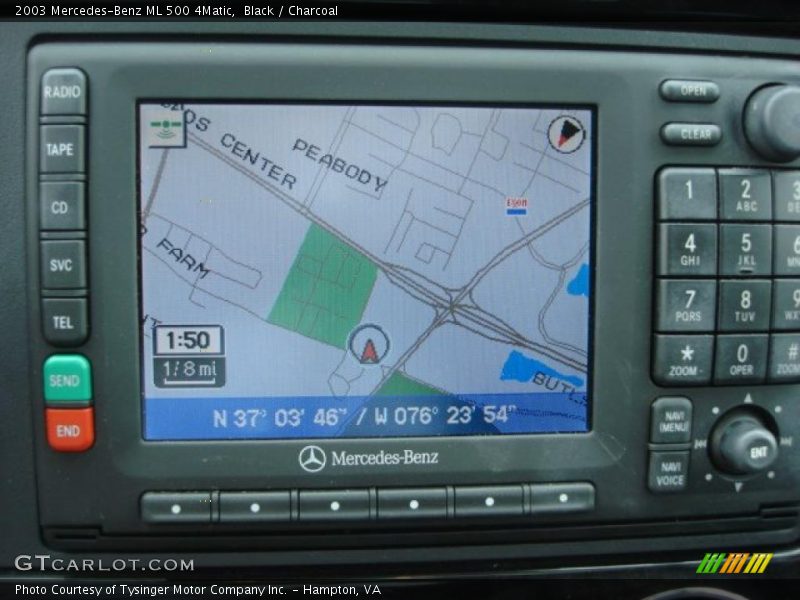 Navigation of 2003 ML 500 4Matic