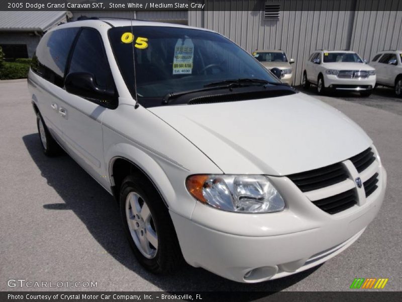 Stone White / Medium Slate Gray 2005 Dodge Grand Caravan SXT