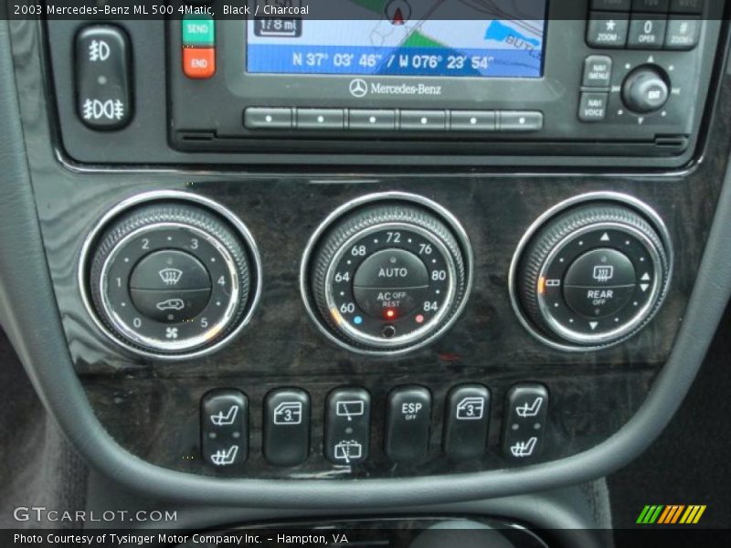 Controls of 2003 ML 500 4Matic