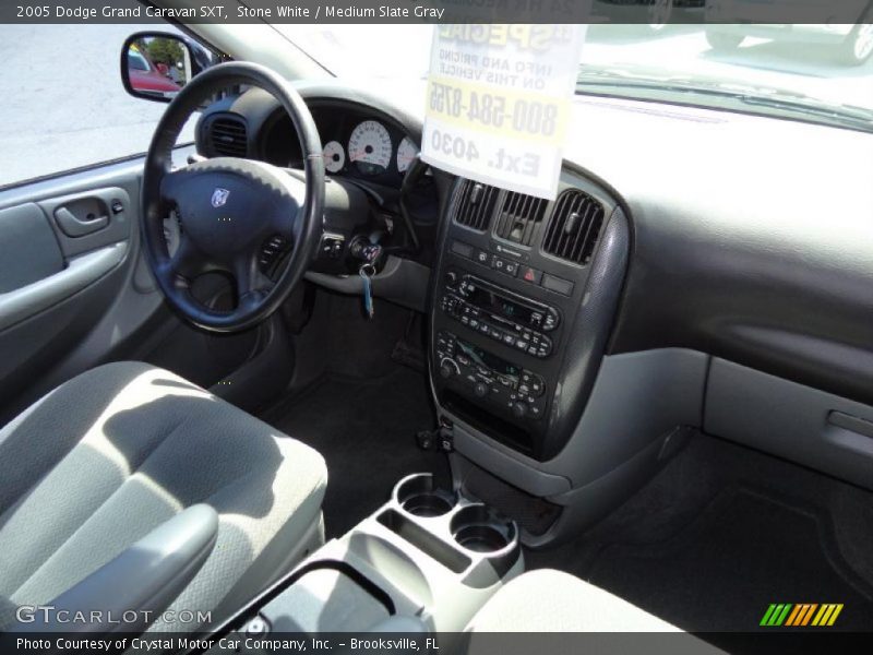 Stone White / Medium Slate Gray 2005 Dodge Grand Caravan SXT