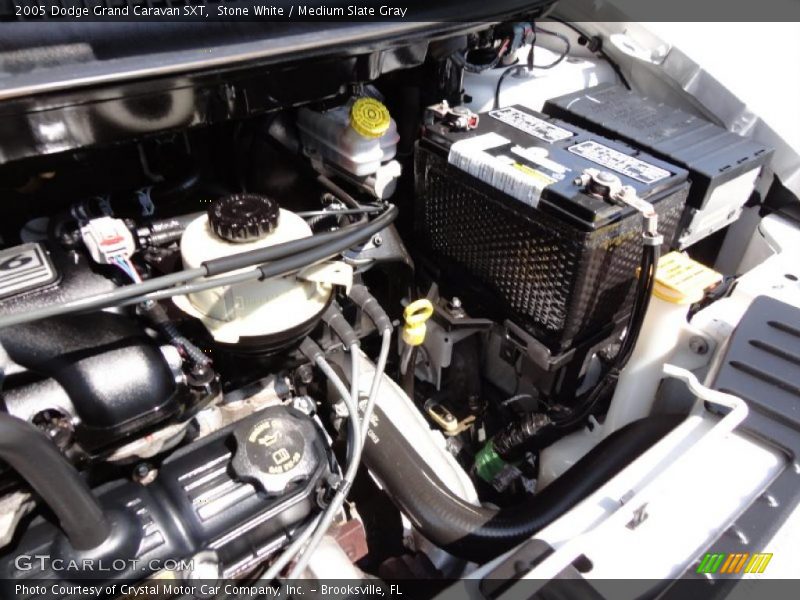 Stone White / Medium Slate Gray 2005 Dodge Grand Caravan SXT