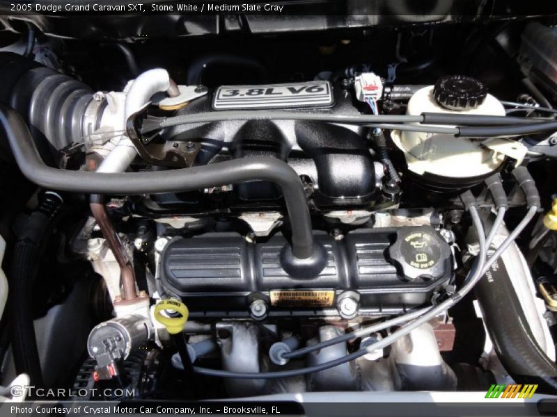 Stone White / Medium Slate Gray 2005 Dodge Grand Caravan SXT