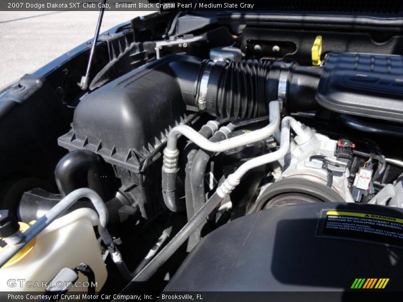 Brilliant Black Crystal Pearl / Medium Slate Gray 2007 Dodge Dakota SXT Club Cab