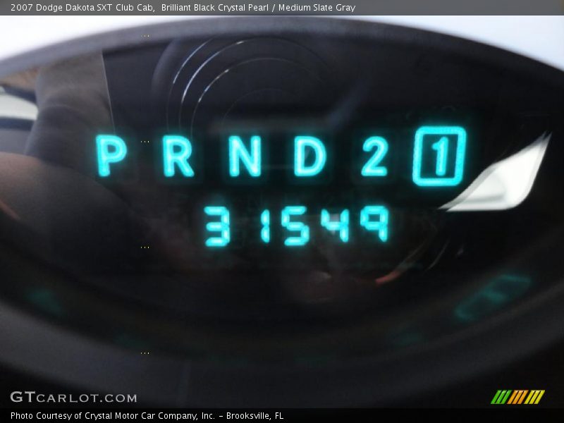 Brilliant Black Crystal Pearl / Medium Slate Gray 2007 Dodge Dakota SXT Club Cab