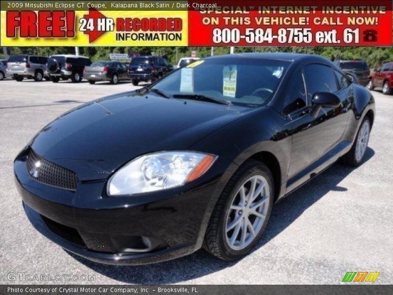 Kalapana Black Satin / Dark Charcoal 2009 Mitsubishi Eclipse GT Coupe