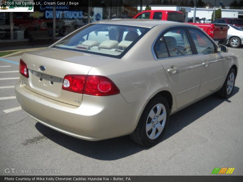 Cream Gold / Beige 2006 Kia Optima LX
