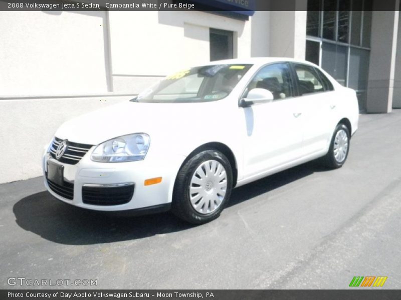 Campanella White / Pure Beige 2008 Volkswagen Jetta S Sedan