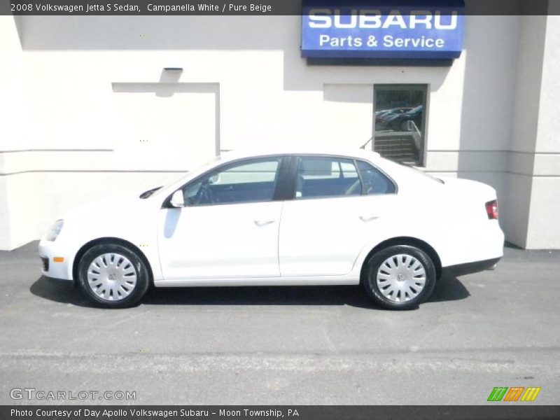 Campanella White / Pure Beige 2008 Volkswagen Jetta S Sedan