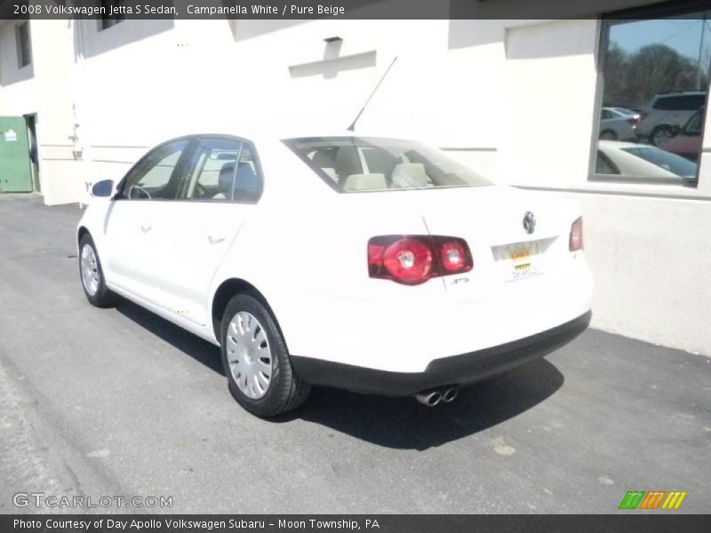Campanella White / Pure Beige 2008 Volkswagen Jetta S Sedan