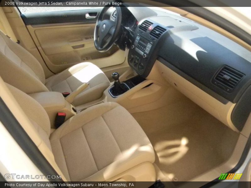 Campanella White / Pure Beige 2008 Volkswagen Jetta S Sedan