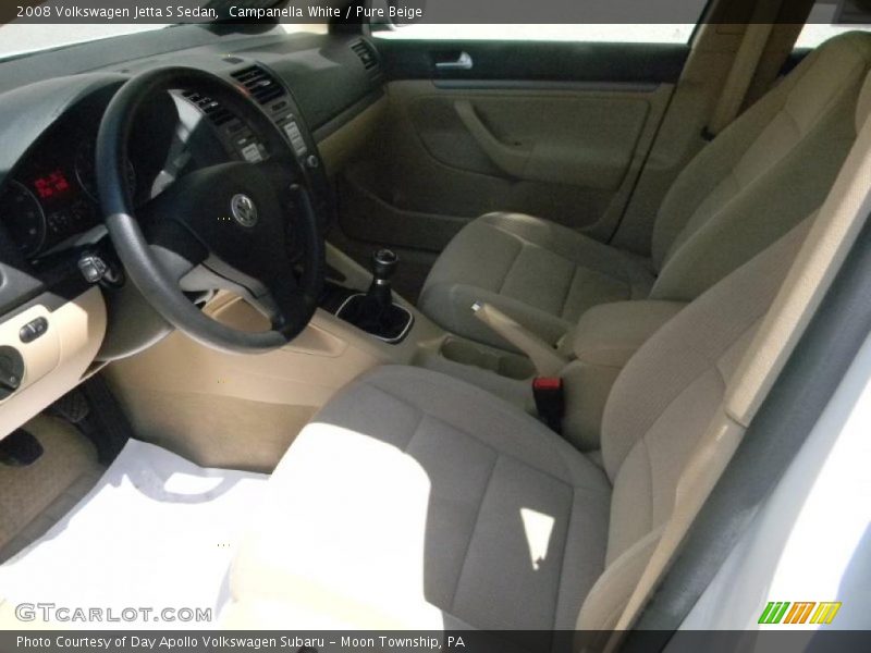 Campanella White / Pure Beige 2008 Volkswagen Jetta S Sedan