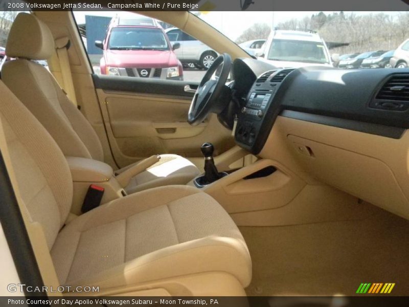 Campanella White / Pure Beige 2008 Volkswagen Jetta S Sedan