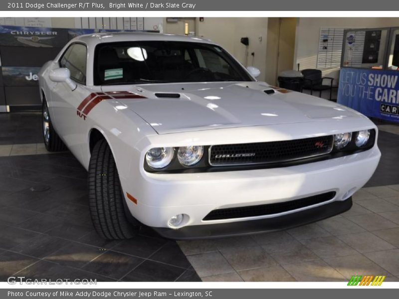 Bright White / Dark Slate Gray 2011 Dodge Challenger R/T Plus