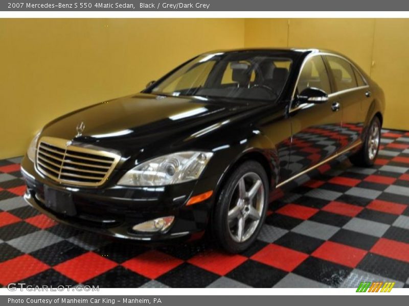 Black / Grey/Dark Grey 2007 Mercedes-Benz S 550 4Matic Sedan