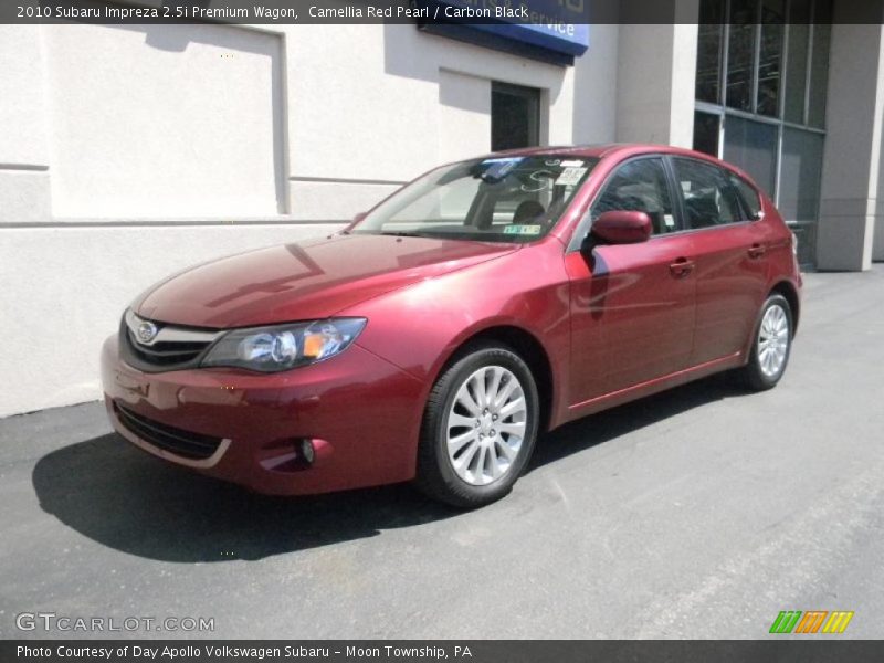 Camellia Red Pearl / Carbon Black 2010 Subaru Impreza 2.5i Premium Wagon