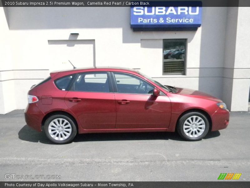 Camellia Red Pearl / Carbon Black 2010 Subaru Impreza 2.5i Premium Wagon