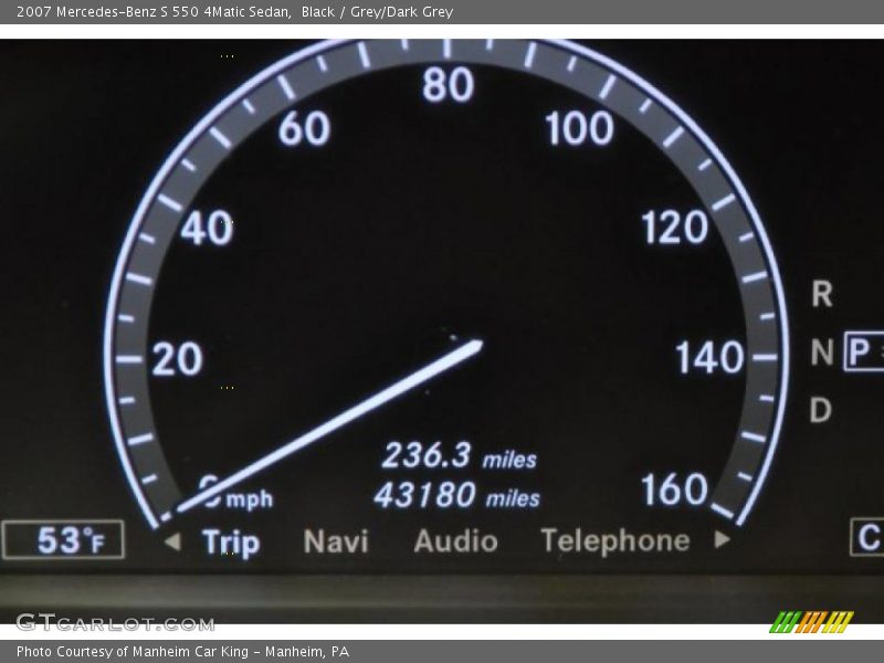 Black / Grey/Dark Grey 2007 Mercedes-Benz S 550 4Matic Sedan