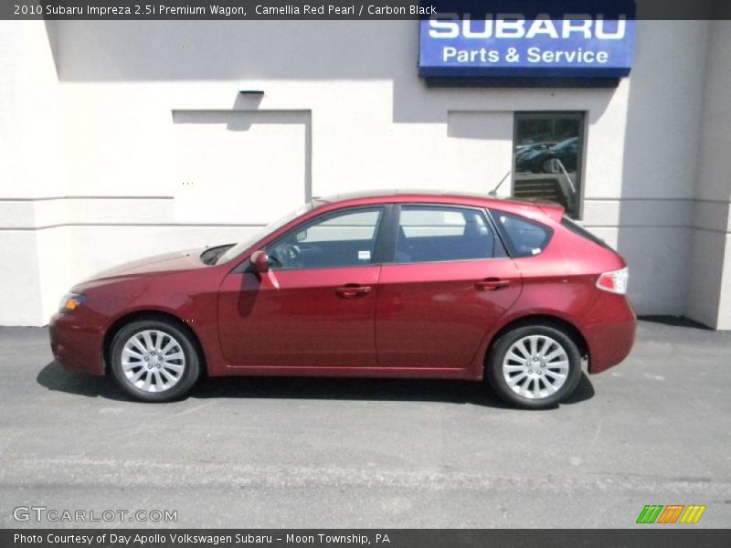 Camellia Red Pearl / Carbon Black 2010 Subaru Impreza 2.5i Premium Wagon