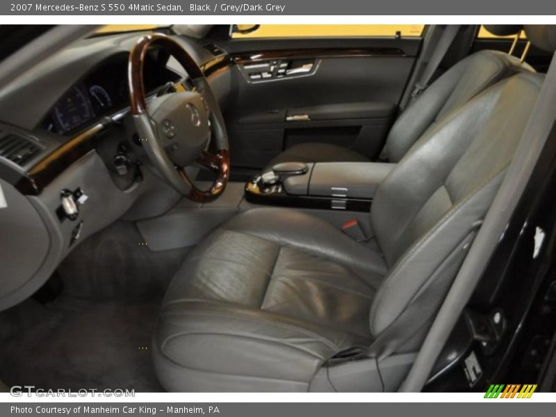 Black / Grey/Dark Grey 2007 Mercedes-Benz S 550 4Matic Sedan