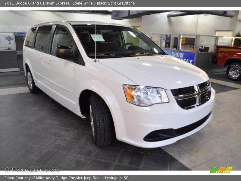 Stone White / Black/Light Graystone 2011 Dodge Grand Caravan Express