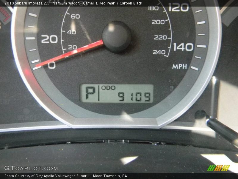 Camellia Red Pearl / Carbon Black 2010 Subaru Impreza 2.5i Premium Wagon