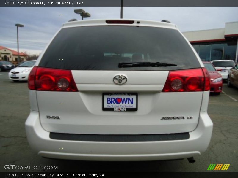 Natural White / Fawn 2008 Toyota Sienna LE